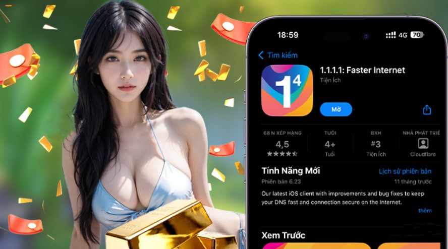 Hình ảnh quảng cáo của bj388 hiển thị nền tảng và các lợi ích